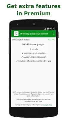 Chemistry Exercises Generator android App screenshot 0